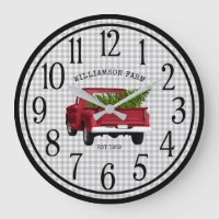 VINTAGE CAMION FERME RUSTIC CUSTOM CLOCK