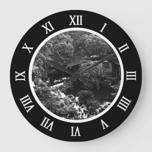 Grande Horloge Ronde Vintage China Shanghai Yuan garden touriste Canv