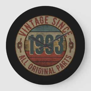 GRANDE HORLOGE RONDE VINTAGE DEPUIS 1993 TOUTES LES PARTIES ORIGINALES.