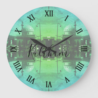 Grande Horloge Ronde Vintage Iraq Baghdad Gas station at mosque