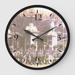 Grande Horloge Ronde Vintage London Changing guard Buckingham palace La