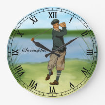 Vintage look Golfer Golf swing
