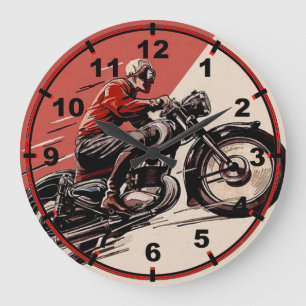 Grande Horloge Ronde Vintage Motorcycles