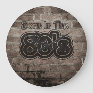 Grande Horloge Ronde Vintage Né Dans Les Années 80