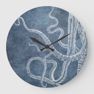 Grande Horloge Ronde Vintage Octopus