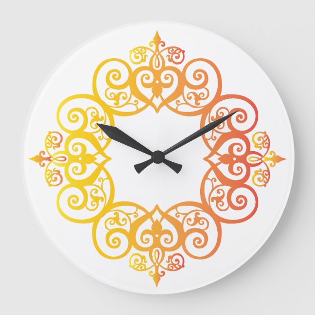 Grande Horloge Ronde Vintage Ornamental Frame Elegant Decorative Border (Recto)