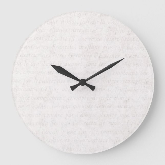 Grande Horloge Ronde Vintage Paper (Recto)