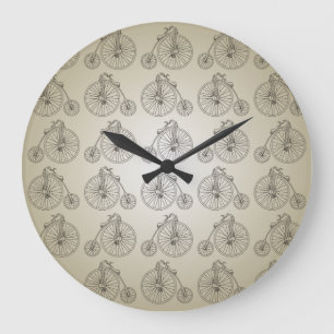 Grande Horloge Ronde Vintage Penny Farthing Bicycle Wall Clock