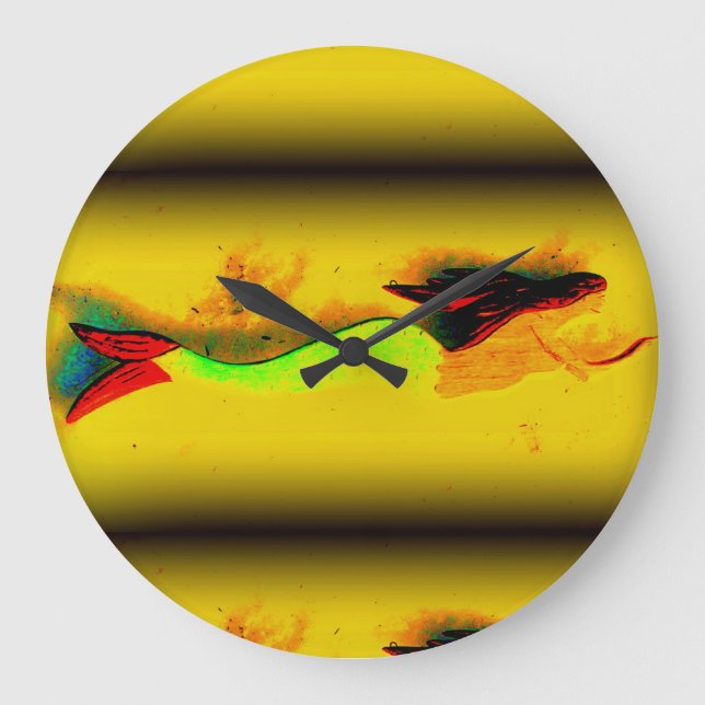 Grande Horloge Ronde vintlook mermaid clock (Recto)