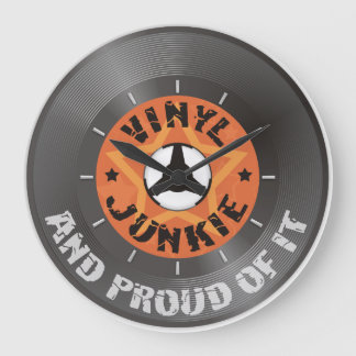 Grande Horloge Ronde Vinyl Junkie