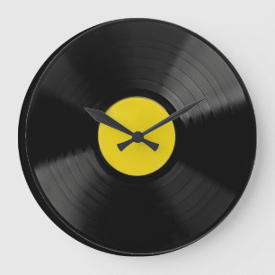 Grande Horloge Ronde Vinyl Record Music Clock