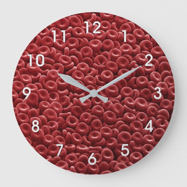 GRANDE HORLOGE RONDE VIOLONCELLE ROUGE HUMAINE (Recto)