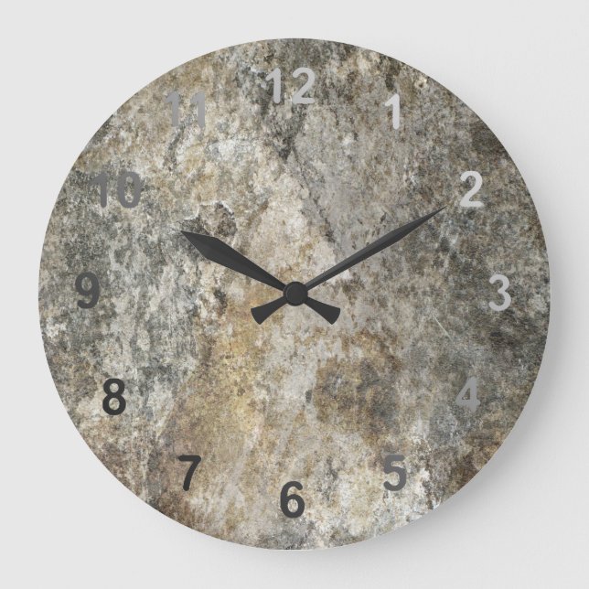 Grande Horloge Ronde Visage de roche (Recto)