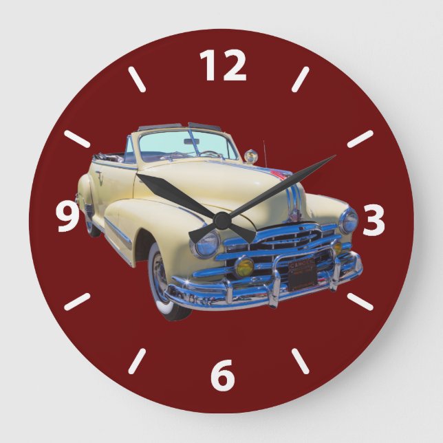 Grande Horloge Ronde Voiture convertible Pontiac Silver Streak 1948 (Recto)