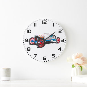 Grande Horloge Ronde Voiture de course vintage classique Auto