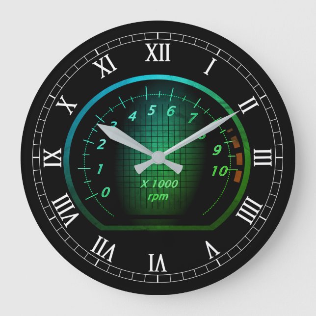 Grande Horloge Ronde Voiture Thématique Wall Clock (Recto)