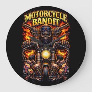 Grande Horloge Ronde Voleur à moto