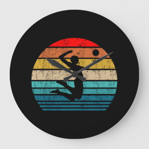 Grande Horloge Ronde Vomen Volley Beach Volleyball Serve Venin