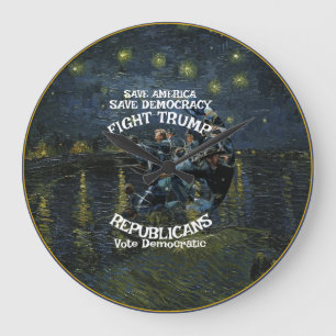 Grande Horloge Ronde Vot Politique Patriotique Trump Parti Républicain