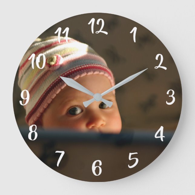 Grande Horloge Ronde Votre souvenir photo (Recto)