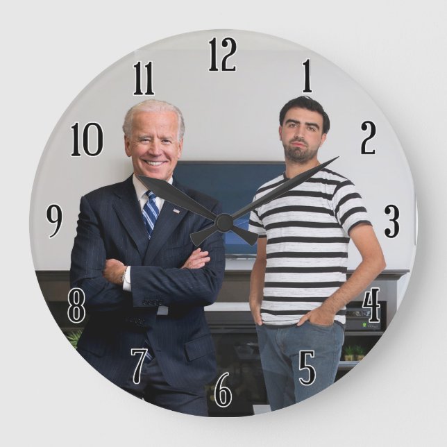 Grande Horloge Ronde Vous avez rencontré le président Joe Biden | Ajout (Recto)