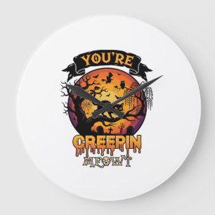 Grande Horloge Ronde Vous Me Faites Frissonner Halloween Chat Noir Plei