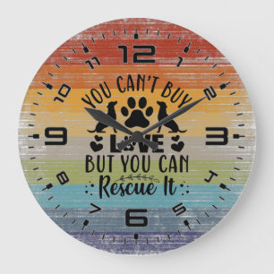 Grande Horloge Ronde Vous ne pouvez pas acheter l'amour mais vous pouve
