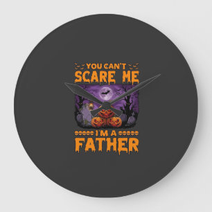 Grande Horloge Ronde Vous pouvez m'effrayer Père Citrouilles d'Hallowee