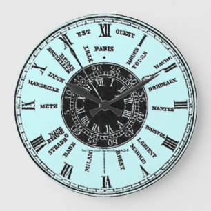 Grande Horloge Ronde "Voyageur du monde"