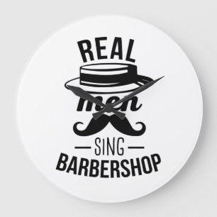 Grande Horloge Ronde Vrai Homme Chant Barbershop