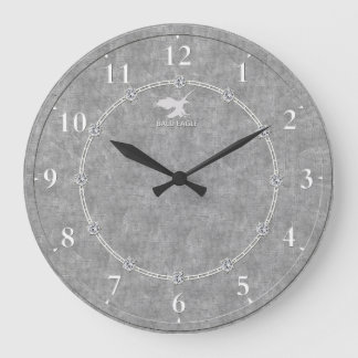 Grande Horloge Ronde Vrai platine 3 décorés modernes une vente