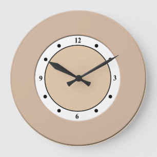Grande Horloge Ronde Vue en laiton métallique moderne fraîche sur tou