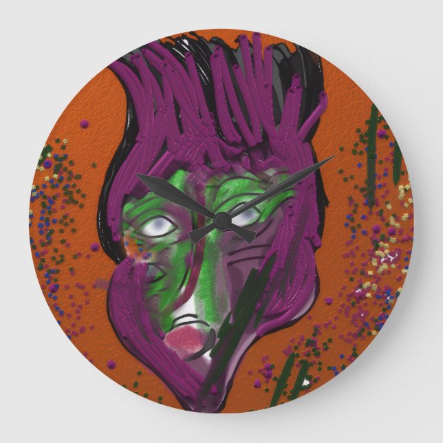 Grande Horloge Ronde Wacky Cartoon  (Recto)