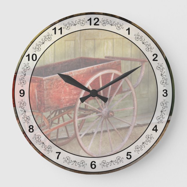 Grande Horloge Ronde Wagon - Ce vieux wagon rouge (Recto)