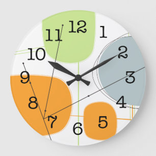 Grande Horloge Ronde Wall Clock - Abstract 1950