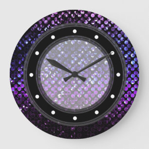 Grande Horloge Ronde Wall Clock Purple