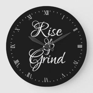 Grande Horloge Ronde Wall Clock - Rise & Grind
