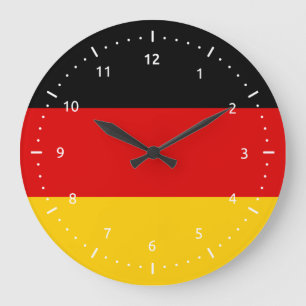 Grande Horloge Ronde Wall Clock with flag of Germany