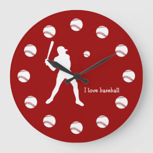 Grande Horloge Ronde Wall Clocks de baseball