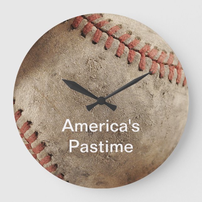 Grande Horloge Ronde Wall Clocks de baseball (Recto)