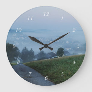 Grande Horloge Ronde Wanduhr Automne dans le pays gagnant