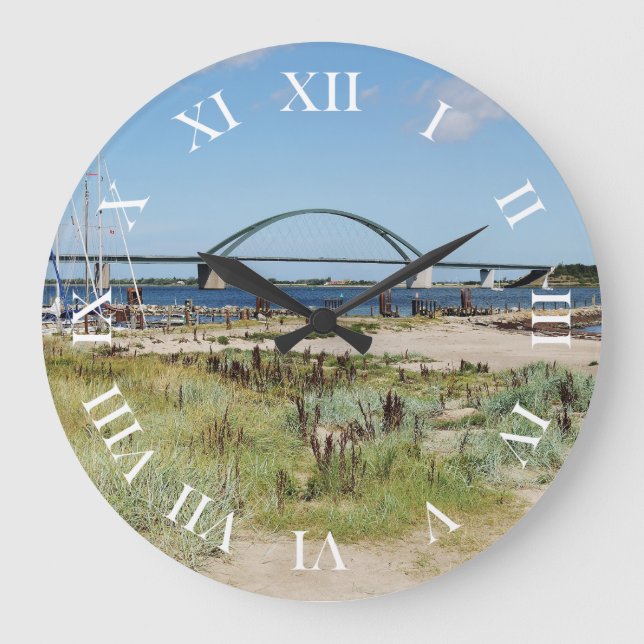 Grande Horloge Ronde Wanduhr Fehmarnsundbrücke et Fehmarnsund (Recto)
