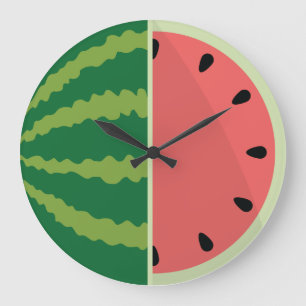 Grande Horloge Ronde Watermelon Time!