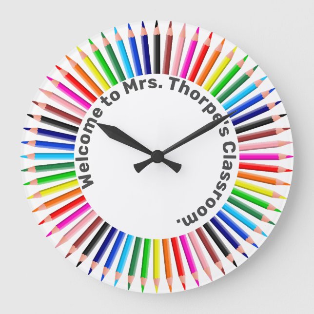 Grande Horloge Ronde Welcome to my classroom (Recto)