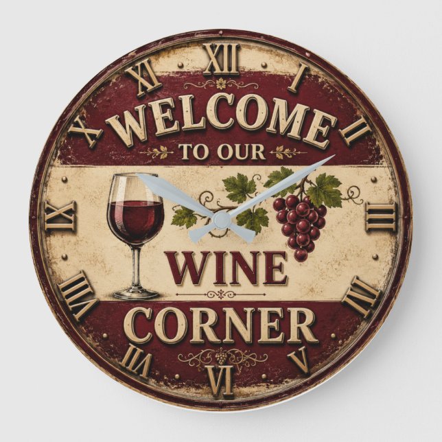 Grande Horloge Ronde Welcome to Our Wine Corner (Recto)