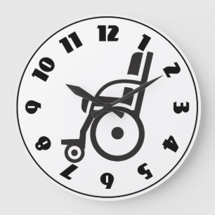 Grande Horloge Ronde Wheelchair Icon Clock