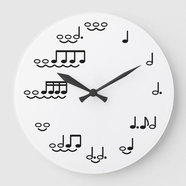 Grande Horloge Ronde Whimsical Wall Clock pour les musiciens (Recto)