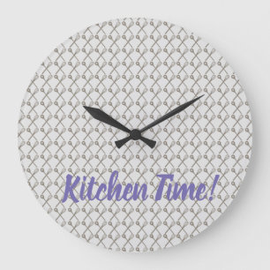 Grande Horloge Ronde Whisk et Motif à cuillère de Cuisine pour Chefs de