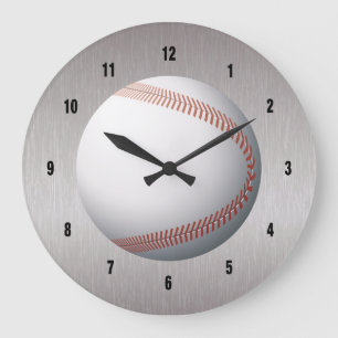 Grande Horloge Ronde White and Red Design