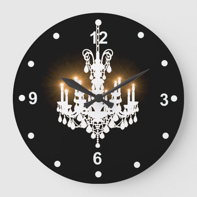 Grande Horloge Ronde White Chandelier (Recto)